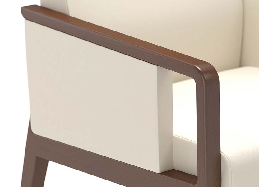 Faeron Wood Patient chair arm
