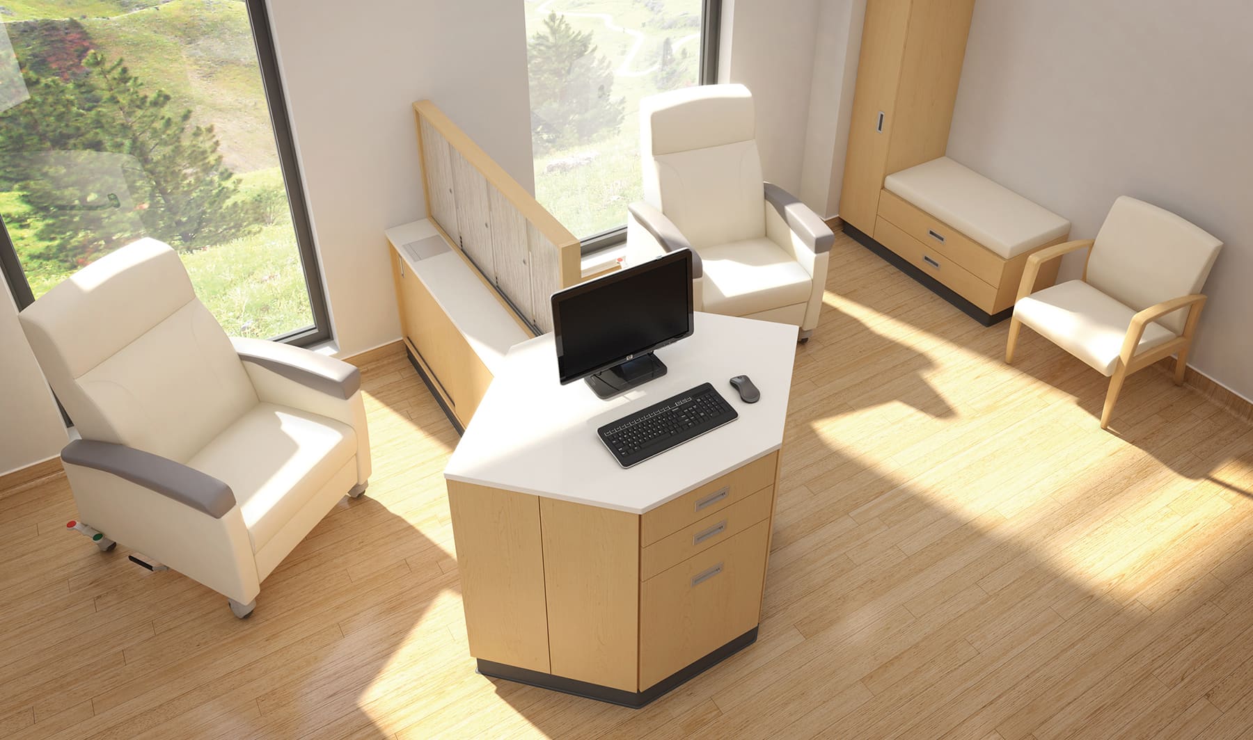 Room with Tranquility healthcare furniture
